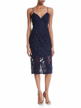 Bardot Gia Lace Pencil Midi Dress